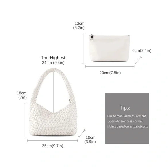 Elegant Cream Woven Women's Bag - Picture 11 of 14